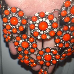 Orange statement necklace